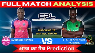 BR vs SKNP match prediction who will win  Barbados vs St kitts match prediction  18th match CPL [upl. by Anzovin]