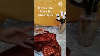 Myntra Haul l Kurta Set l Festival Kurta Set l Under 1000 myntra myntrahaul kurtaset viral [upl. by Nowahs]