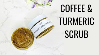 DIY TURMERIC amp COFFEE Sugar Scrub For Uneven Skin amp Blemishes [upl. by Corvese789]