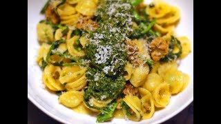 How to make Orecchiette with Broccoli Rabe Pesto updated 2017 [upl. by Rufena]