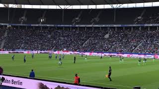 Hertha BSC vs Werder Bremen  „Scheiß DFBquot Rufe  Banner [upl. by Enrobso151]