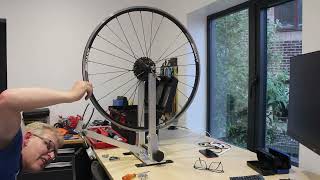 New Wheel Truing Stand A Giant spoke problem [upl. by Ahsekat]