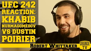 Robert Whittaker reaction to Khabib Nurmagomedov vs Dustin Poirier at UFC 242 [upl. by Ambrosius229]