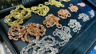 Gold rope chain size guide review  14k vs 10k vs hollow vs solid  so icy jewelry [upl. by Cloe]