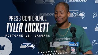 Tyler Lockett Seahawks Postgame Press Conference  Week 8 vs Jacksonville Jaguars [upl. by Einafpets890]