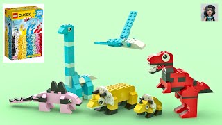 6 DINOSAURS 🦖🦕 Lego classic 11032 ideas How to build easy [upl. by Eirrehc]