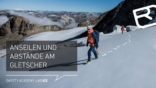 Anseilen am Gletscher Abstände in der Seilschaft Bremsknoten amp mehr  Tutorial 1118  LAB ICE [upl. by Lisabeth]