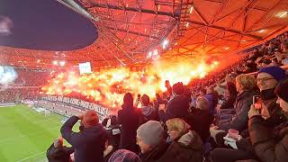 Pyro Hannover 96 fans against 1 FC Magdeburg [upl. by Boser476]