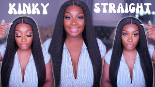 SO NATURAL Glueless Kinky Straight Wig Install ft Recool Hair [upl. by Sussman]