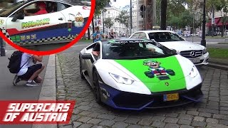 Real Life Mario Kart Supercars  Ferrari 458 and Lamborghini Huracan [upl. by Anyehs454]