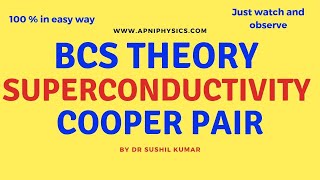 Introduction to BCS Theory of Superconductivity  Cooper Pair  ApniPhysics [upl. by Ecilahs]