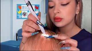 ASMR School Nurse checks your hair for Lice💆‍♀️ she plucks them out one by one🥵 [upl. by Roice]