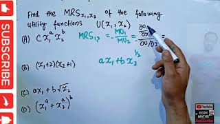 finding marginal rate of substitution [upl. by Parsifal]