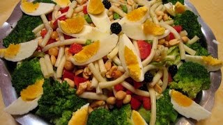 Pasta salad with broccoli Salade de pâtes aux brocolis salade composée سلطة مكرونة مشكلة وراقية [upl. by Hussey607]