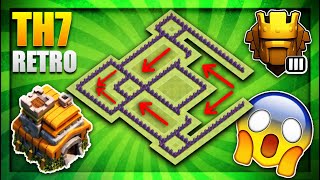 ‘SOUTHERN TEASER’ RETRO TOWN HALL 7 TH7 TROPHYTITAN LEAGUE BASE DESIGN 2018 Clash Of Clans [upl. by Kelula]