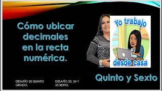 DESAFÍO 20 Quinto y 23  24 y 25 Sexto grado DECIMALES en la RECTA NUMÉRICA ¿Cómo las ubico [upl. by Adnohryt]