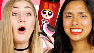 Women Try Powerpuff Girls Makeup [upl. by Wehttam]