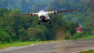 Pesawat Kalstar Aviation ATR 42500 Take Off Pesawat Terbang Indonesia Take Off [upl. by Audette]