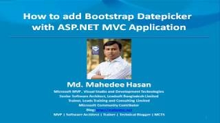 How to add Bootstrap Datepicker in ASPNET MVC Application [upl. by Laamak]