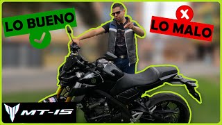 Yamaha MT15  1 AÑO DESPUÉS  Lo bueno Y lo malo  FullBiker [upl. by Evoy417]