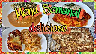 Menú Semanal Delicioso  8 Comidas Caseras Económicas  recetasfaciles comidacasera recetas [upl. by Animar]