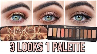 3 Looks 1 Palette  NEW Urban Decay Naked Reloaded Palette [upl. by Almeta]