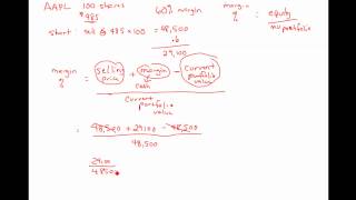 Shorting Stocks Basic Margin Calculations [upl. by Rodney]