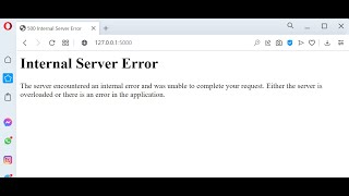 Internal Server Error in Flask Part 2  Python  Aryadrj  IT [upl. by Guglielma]