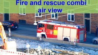 airview fire amp rescue combivideo brandbil og ambulance i udrykning [upl. by Hymie]