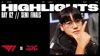 T1 vs JDG  FULL DAY HIGHLIGHTS  Semifinals Day 2  Worlds 2023 [upl. by Elcarim]