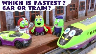 Toy Train Or Toy Car Fastest Wins Funlings Challenge [upl. by Hutner212]