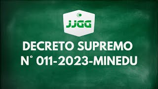 DECRETO SUPREMO N° 0112023MINEDU [upl. by Anital]