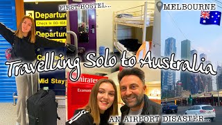 TRAVELLING SOLO TO AUSTRALIA amp ARRIVING IN MELBOURNE airport DISASTER AusVlog1 [upl. by Leorsiy]