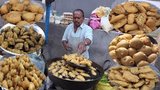 Evening Snacks Egg BondaSALLA PUNUGULU Alu Bajji Masala Wada and Mirchi Bajji  Chethan Foodies [upl. by Berkow663]