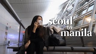 seoul to manila vlog  going to the philippines for the holidays [upl. by Atikahs]