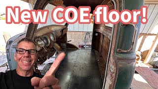 Building the Chevy COE floor part 2  COE frame swap [upl. by Aiduan]