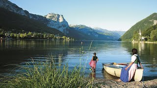 【HD】🌍 Wonderful Mountain Lake Grundlsee in the Alps [upl. by Anson]