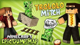 TROLLING BAJANCANADIAN THE CREEPER STYLE  Minecraft Epic Jump Map Sprint w Bajan Canadian Ashley [upl. by Olinad]