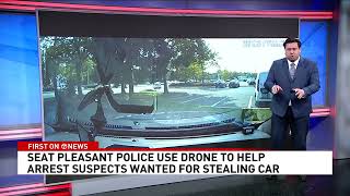 SEE IT Seat Pleasant Police use drone to track stolen Mercedes from Maryland to DC [upl. by Enoek]