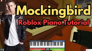 Eminem  Mockingbird EASY Roblox Piano Tutorial w SHEETS [upl. by Thadeus]