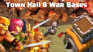 Clash of Clans Town Hall 8 Defense  Trophy  War Base Layouts [upl. by Strickman]