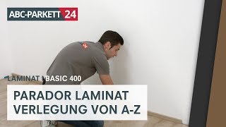 PARADOR Laminat Basic 400 richtig verlegen [upl. by Nrubua202]