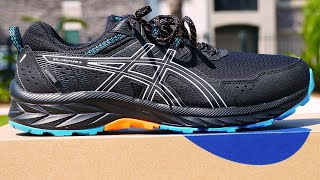 Asics GelVenture 9 Waterproof Running Shoes  Review amp Demo [upl. by Llerehc]