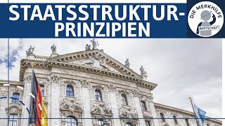 5 Staatsstrukturprinzipien einfach erklärt  Republik Demokratie Rechtsstaatlichkeit Föderalismus [upl. by Snyder]