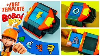 BOBOIBOY GALAXY POWER WATCH  How To Make DIY Elemental Watch at Home Free Template [upl. by Nerraj]