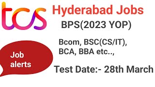 TCS Biggest Off Campus Hiring  2023 pass outs  BSc BA BCA BBA etc  Hyderabad Jobs [upl. by Callista]