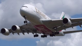 140 CLOSE UP AIRPLANE COMPILATION Approaching at London Heathrow AirportLHR [upl. by Atsirtal335]