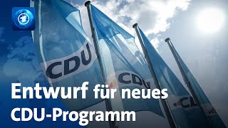 Entwurf für CDUGrundsatzprogramm vorgestellt [upl. by Arral]