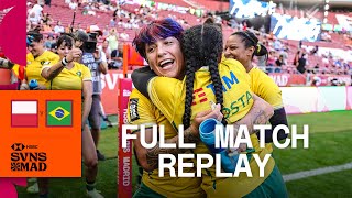 ASTOUNDING victory  Poland vs Brazil  Playoff Qualifier Match  HSBC Madrid Sevens [upl. by Caras]