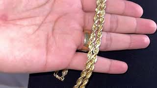 Jacoje 14k 6mm 24inch diamond cut rope chain [upl. by Aremihc369]